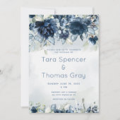 Invitation Cascading Rose Mariage Suite d'invitation de luxe (Devant)