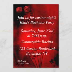 Invitation Casino Bachelor Party
