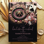 Invitation Casino Bachelorette Luxe Black Pink Gold<br><div class="desc">Las Vegas Bachelorette Luxury Black Pink Gold design. Les produits correspondants se trouvent dans la collection Luxury Las Vegas Bachelorette.</div>