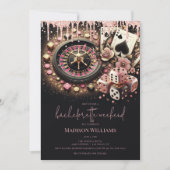 Invitation Casino Bachelorette Luxe & Itinéraire (Devant)