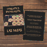 Invitation Casino Bachelorette Party à Las Vegas Black<br><div class="desc">Une invitation à Las Vegas bachelorette à 2 côtés. Doté d'une photo de machine à sous gagnante à l'avant avec tous les détails de la fête à l'arrière. Pour modifier le texte et la photo cliquez sur le bouton personnaliser.</div>