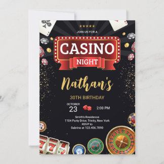 Invitation Casino Birthday