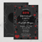 Invitation Casino/cinquantième fête d'anniversaire de Las (Devant / Derrière)