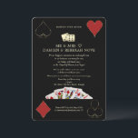 Invitation Casino De Luxe Vegas Poker Heureux Jamais Après<br><div class="desc">Unique Casino Royale et Grande carte à thème design. Il affiche un style art déco vintage, Hollywood des années 1920, deux dés, des costumes de cartes, des cartes à jouer. Sur le dos faux or motif Art Déco, jouer des costumes de cartes. Utilisez l'outil Personnaliser pour ajouter vos informations. Pour...</div>