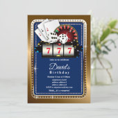 Invitation casino invitation, 7 7 7 Machine à sous (Debout devant)