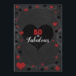 Invitation Casino/Las Vegas 50th Birthday Party<br><div class="desc">Un jeu de casino sur le thème de l'invitation à la fête d'anniversaire. Le design se compose d'un grand coeur au centre sur un arrière - plan en damier. Oeuvre de ChanDraws Art & Design N'hésitez pas à contacter si vous avez besoin d'aide pour la personnalisation ou si vous souhaitez...</div>