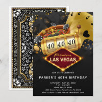 Casino Las Vegas Anniversaire fête Black Gold