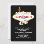 Invitation Casino Las Vegas Marquee Noir nocturne (Devant)