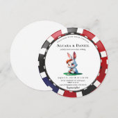 Invitation Casino Las Vegas Poker wedding (Devant / Derrière)