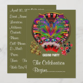 Invitation Casino Masquerade (Devant / Derrière)