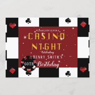 Invitation Casino Night Las Vegas Anniversaire