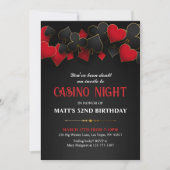 Invitation Casino Night Poker Invitation, Casino Anniversaire (Devant)
