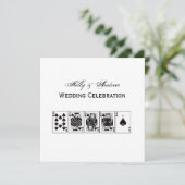 Invitation Casino Night Poker Royal Straight Flush Spades (Debout devant)