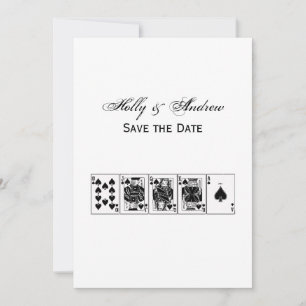 Invitation Casino Night Poker Royal Straight Flush Spades