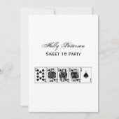 Invitation Casino Night Poker Royal Straight Flush Spades (Devant)