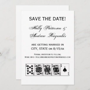 Invitation Casino Night Poker Royal Straight Flush Spades