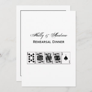 Invitation Casino Night Poker Royal Straight Flush Spades