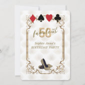 Invitation Casino Poker Art Déco 50 et Fabuleux anniversaire (Dos)