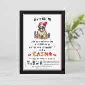 Invitation Casino Poker fête d'anniversaire (Debout devant)