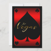 Invitation Casino Red & Black Spade Las Vegas 21e anniversair (Devant)