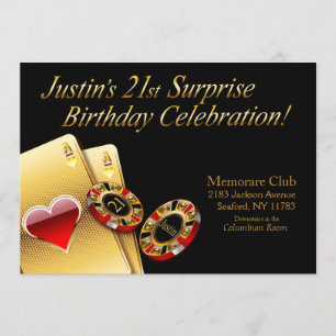 Invitation Casino Style Party ME DEMANDEZ DE METTRE DES NOMS