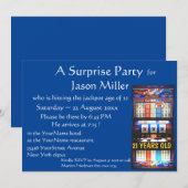 Invitation Casino Thème pour adultes fête d'anniversaire (Devant / Derrière)