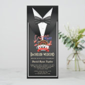 Invitation Casino unique nuit Tuxedo Bachelor Week-end (Debout devant)