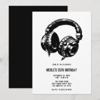 Casque audio fête de danse DJ fête d'anniversaire