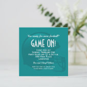 Invitation Casque de football de Jour turquoise (Debout devant)