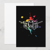 Invitation Casque de Paintball Cadeau de Marqueur de Joueur d (Devant / Derrière)