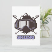 Invitation Casque de ski cool (Debout devant)