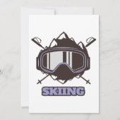 Invitation Casque de ski cool (Dos)