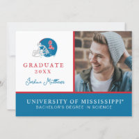 Casque Ole Miss Football | Bleu clair