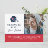 Invitation Casque Ole Miss Football | bleu foncé (Debout devant)