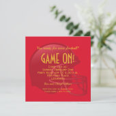 Invitation Casque Red Game Day Football (Debout devant)