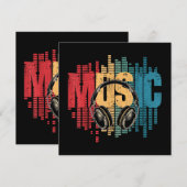 Invitation Casques Vintages Lover DJ (Devant / Derrière)