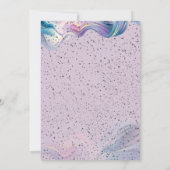 Invitation Casquette Argent, Boule Disco, Violet Vin Abstrait (Dos)