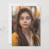 Invitation Casquette bleu de la marine moderne Lycée photo Gr (Dos)