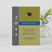 Invitation Casquette classique : Gris et bleu (Debout devant)