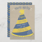 Invitation Casquette d'anniversaire (Devant / Derrière)