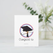 Invitation Casquette de 2e année avec diplôme - Couleurs de l (Debout devant)