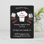 Invitation Casquette de barbecue Chefs modifiables (Debout devant)