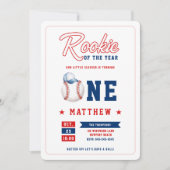Invitation Casquette de baseball Rookie Blue Red Fun Boy 1er  (Devant)