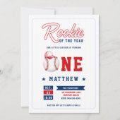 Invitation Casquette de baseball Rookie Stripes Blue Boy 1er  (Devant)