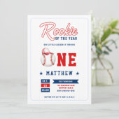 Invitation Casquette de baseball Rookie Stripes Blue Boy 1er  (Debout devant)