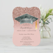 Invitation Casquette de deuxième cycle Rose de Parties scinti (Debout devant)