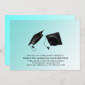 Invitation Casquette de double diplôme (Devant / Derrière)