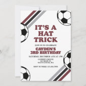 Invitation Casquette de football Trick 3e anniversaire (Devant)