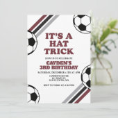 Invitation Casquette de football Trick 3e anniversaire (Debout devant)