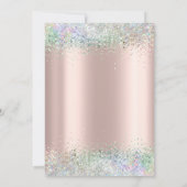 Invitation Casquette de grade, Colorful Confetti Rose Gold Gr (Dos)